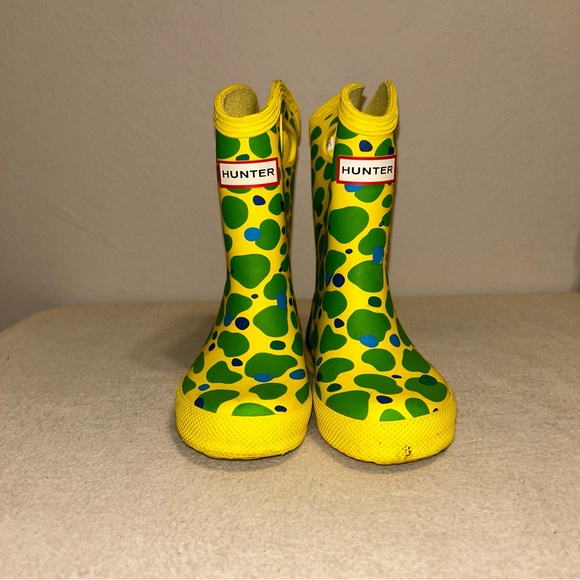 Hunter Shoes Hunter Pull On Patterned Wellies Rain Kids Boots Size